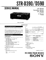 Sony STR-D390 - Service Manual 